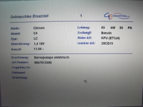 Citroen C4 LC Servopumpe elektrisch Lenkung 9657613580