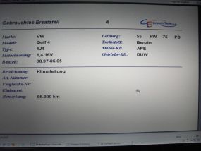 VW Golf 4 1J1 Leitung Klimaleitung Klima 1,4 16V