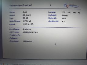Audi A6 C5 Armlehne Mittelarmlehne 4B0864245K 3A5