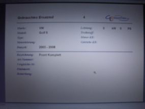 VW Golf 5 1K1 Motorhaube Scheinwerfer Sto�stange Frontpaket
