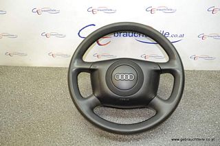 Audi A4 8D B5 95-00 Steering wheel leather with airbag 4-spoke black 01C.