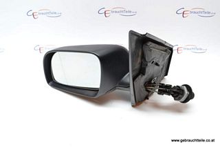 VW Polo 9N 02-05 Mirror mirror mech. front left black matte