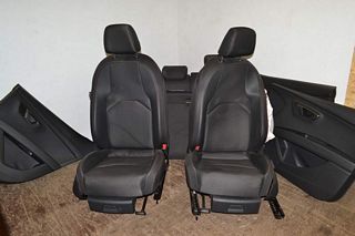 Seat Leon 5F 14- Seat set FR leather/Soff Black red 5Türer