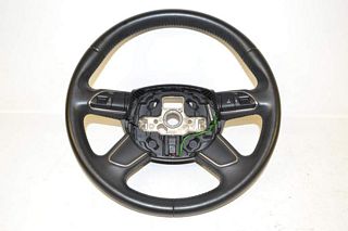 Audi A4 8K B8 12-15 Steering wheel Leather 4-Spoke multifunction black Soul 1KT