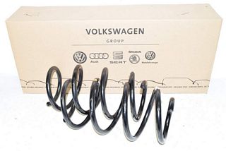 VW Touran 5T 15- Spring VL + VR Front Left Right 1x Brown 1x Orange