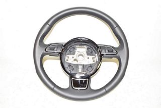 Audi A5 8T 12- Steering wheel multifunction steering wheel leather sports steering wheel black soul as new