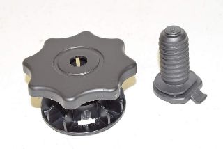 Audi A5 8F 09-12 Spare wheel attachment screw, black, 2 pieces