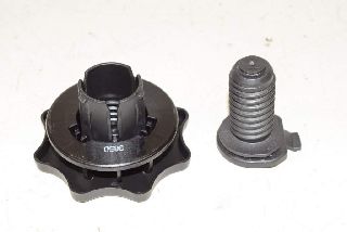 Audi A4 8K B8 12-15 Screw for spare wheel attachment black 2 pieces ORIGINAL
