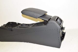 Audi A4 8K B8 07-12 Center console trim cover + armrest GENUINE LEATHER black