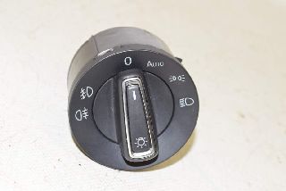VW Touran 5T 15- Switch light switch NSW NSL + Auto black chrome