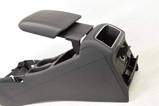 Audi A5 8F 12-17 Center console panel cover + armrest FAUX LEATHER black SET