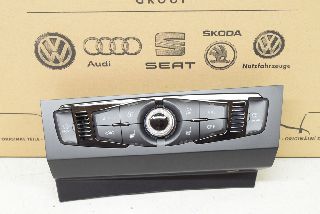 Audi A4 8K B8 12-15 Air conditioning controls for seat heating Climatronic display unit, glossy chrome, black