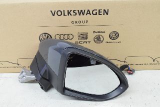 VW Touran 5T 15- Outside mirror mirror electric VR right entry light Foldable LC7Q