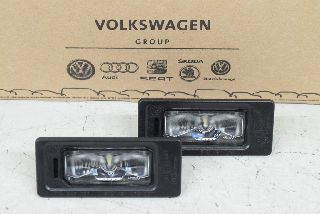 VW Golf 7 Sportsvan 14- License plate light left + right SET LED ORIGINAL