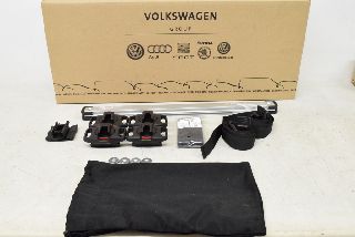 VW Touran 5T 15- Trunk rail L+R with telescopic luggage lock 4x with belts SET ORIGINAL