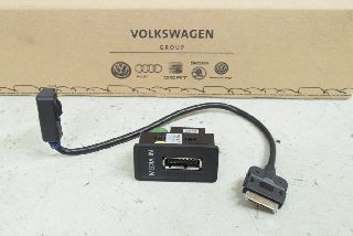 VW Golf 7 1K 12-15 Plug connection external audio sources + cable iPod ORIGINAL