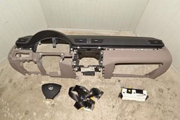 VW Passat 3C 05-10 Dashboard Panel airbag set air bag Black/Brown
